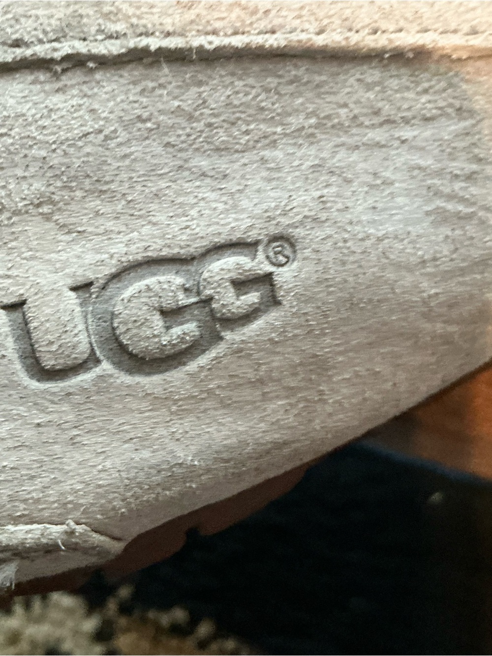 UGG Ansley Light Gray Sued Shearling Moccasin Slippers Womens Size 5 - Picture 6 of 8